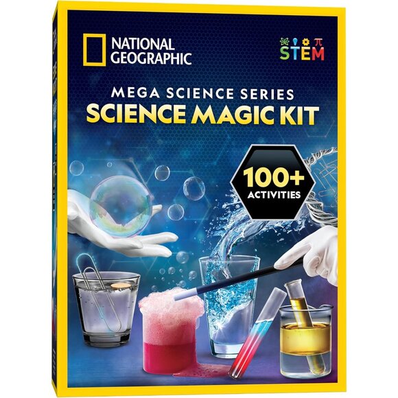 NATIONAL GEOGRAPHIC Science Magic Kit – Science Kit for Kids with 100+ Unique Ex